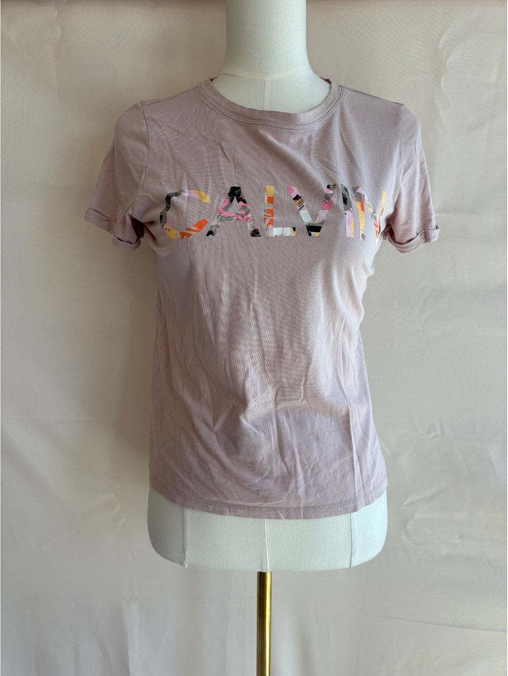 Calvin Klein Women's XS Light Purple Logo T-Shirt